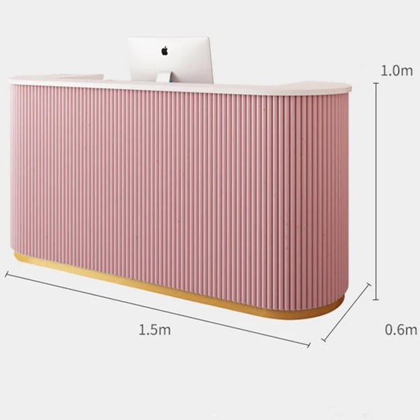 Custom Modern Boutique Checkout Counter White Reception Desk For Sale