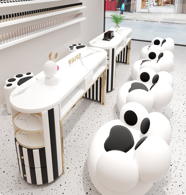 Modern Nail Salon Furniture Nail Desk Manicure Table and Chair Set
