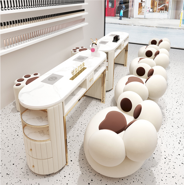 Modern Nail Salon Furniture Nail Desk Manicure Table and Chair Set