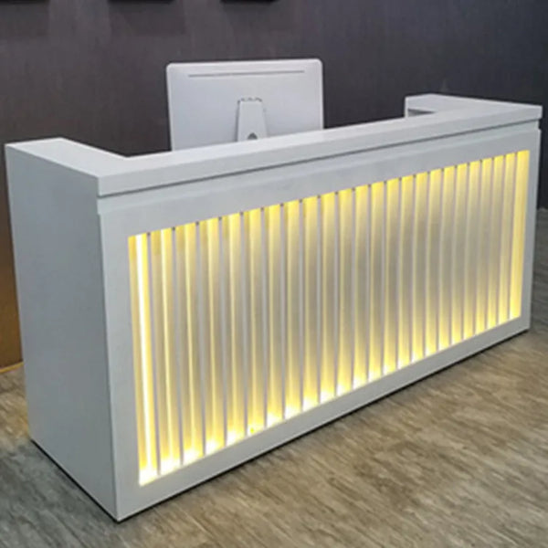 Modern Office Furniture Hotel Reception Counter Front Desk with LED Lights