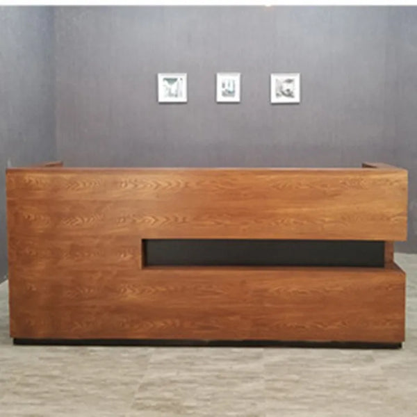 Modern Custom Office Furniture Wooden Reception Desk Counter Front Desk
