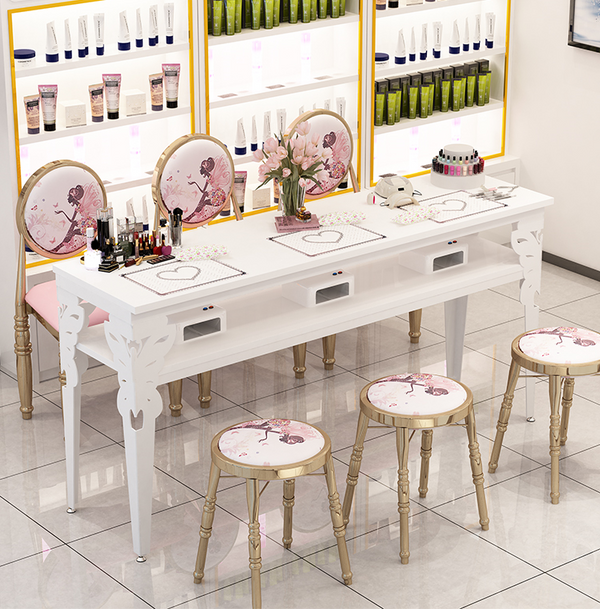 Modern Nail Salon Furniture Nail Desk Manicure Table and Chair Set