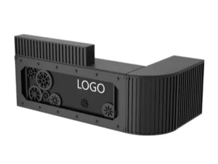 Modern Beauty Salon Furniture L Corner Curved Reception Desk Bar Front Counter