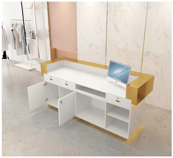 Modern Design Beauty Salon Office Furniture Front Counter Reception Desk