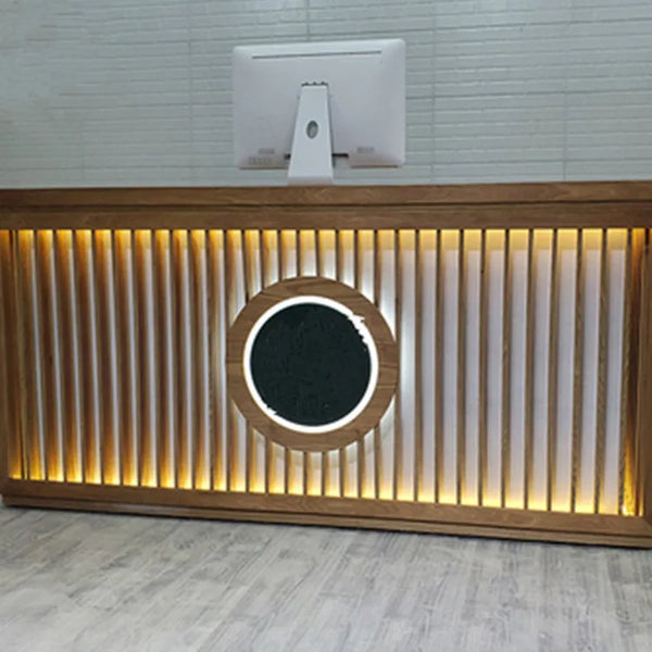 Modern Office Furniture Hotel Reception Counter Front Desk with LED Lights