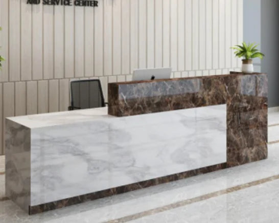 OEM Modern Retail Store Front Desk Checkout Counter Hotel Reception Desk for Sale