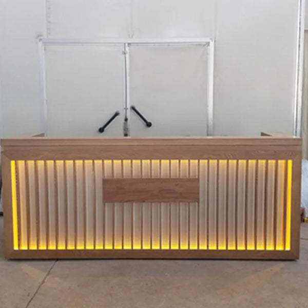 Modern Office Furniture Hotel Reception Counter Front Desk with LED Lights