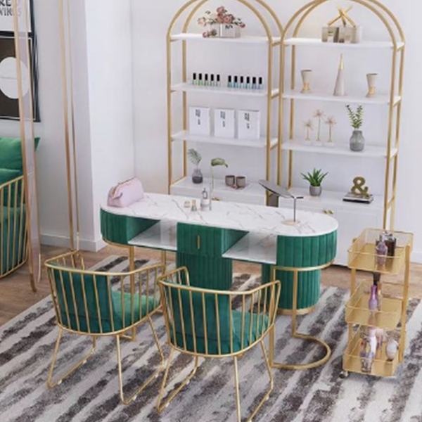 Modern Nail Salon Furniture Nail Desk Manicure Table and Chair Set