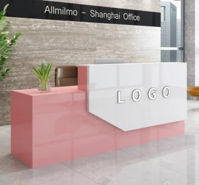 Custom Logo Modern Office Furniture Front Desk Reception Desk For Retail Store