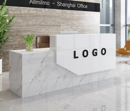 Custom Logo Modern Office Furniture Front Desk Reception Desk For Retail Store