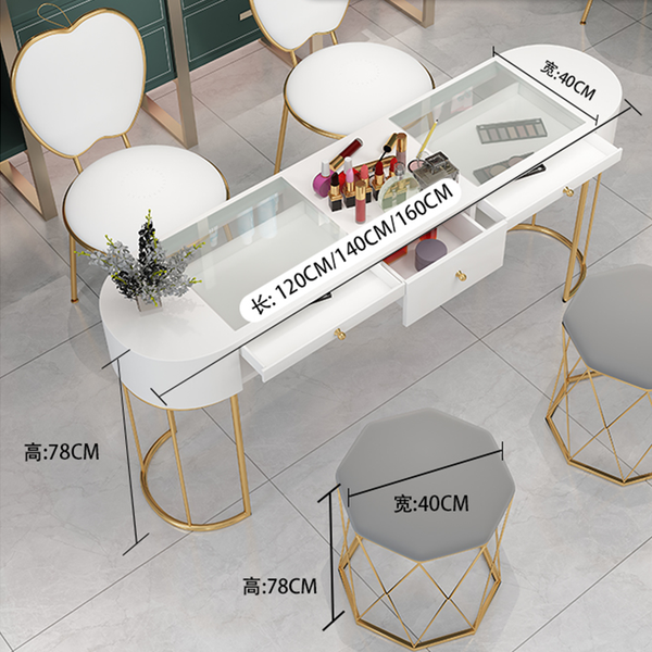 Modern Nail Salon Furniture Nail Desk Manicure Table and Chair Set