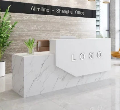 Custom Logo Modern Office Furniture Front Desk Reception Desk For Retail Store