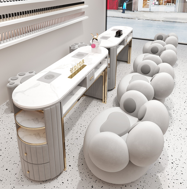 Modern Nail Salon Furniture Nail Desk Manicure Table and Chair Set