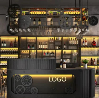 Modern Beauty Salon Furniture L Corner Curved Reception Desk Bar Front Counter