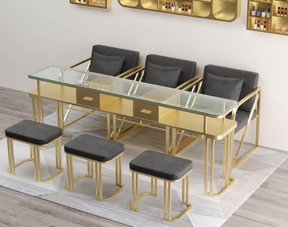 Modern Nail Salon Furniture Nail Desk Manicure Table and Chair Set