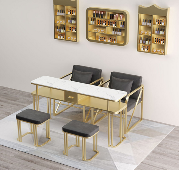 Modern Nail Salon Furniture Nail Desk Manicure Table and Chair Set