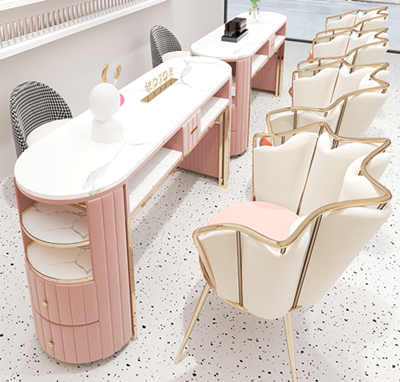 Modern Nail Salon Furniture Nail Desk Manicure Table and Chair Set