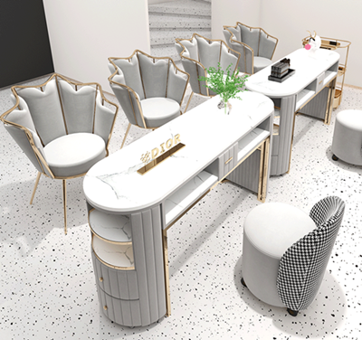 Modern Nail Salon Furniture Nail Desk Manicure Table and Chair Set
