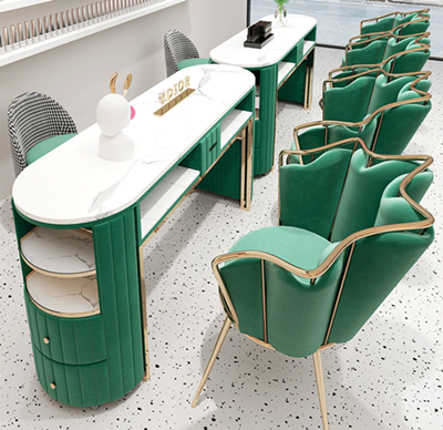 Modern Nail Salon Furniture Nail Desk Manicure Table and Chair Set