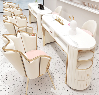 Modern Nail Salon Furniture Nail Desk Manicure Table and Chair Set