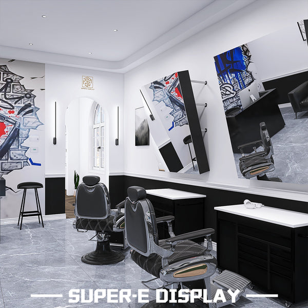 Metal Leather Hair Salon Barber Chair