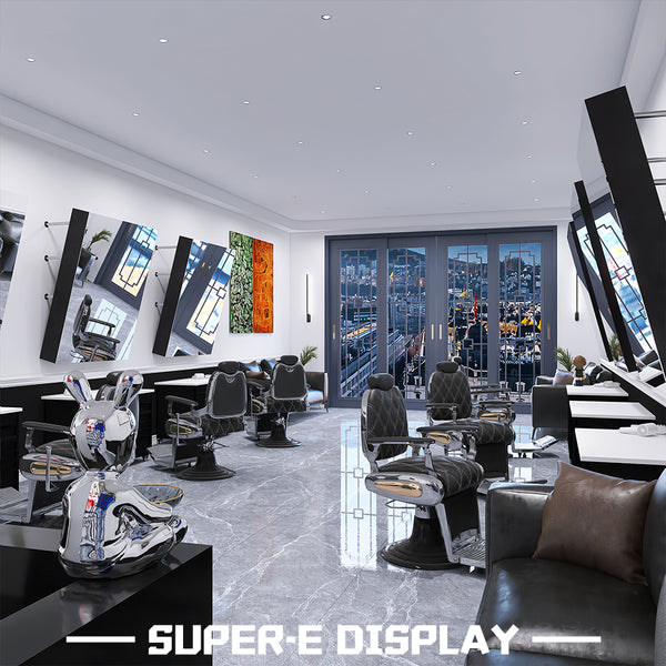 Metal Leather Hair Salon Barber Chair