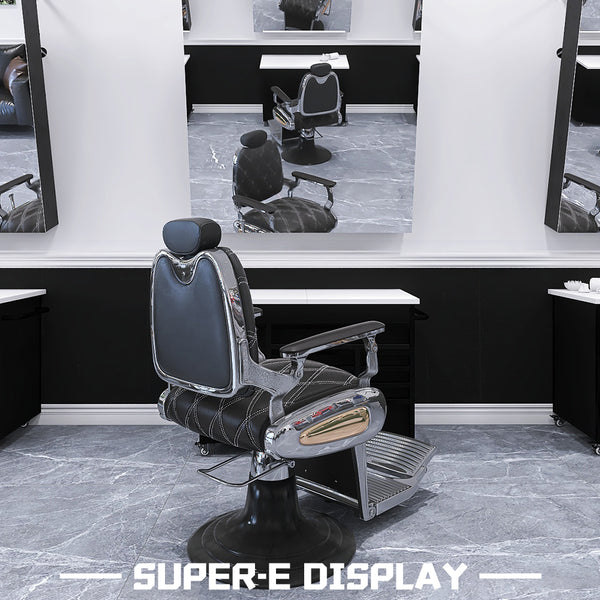 Metal Leather Hair Salon Barber Chair