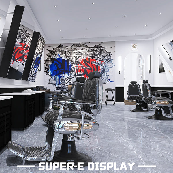 Metal Leather Hair Salon Barber Chair