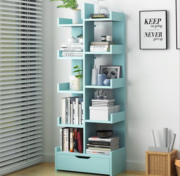 customized wooden storage shelf book display rack