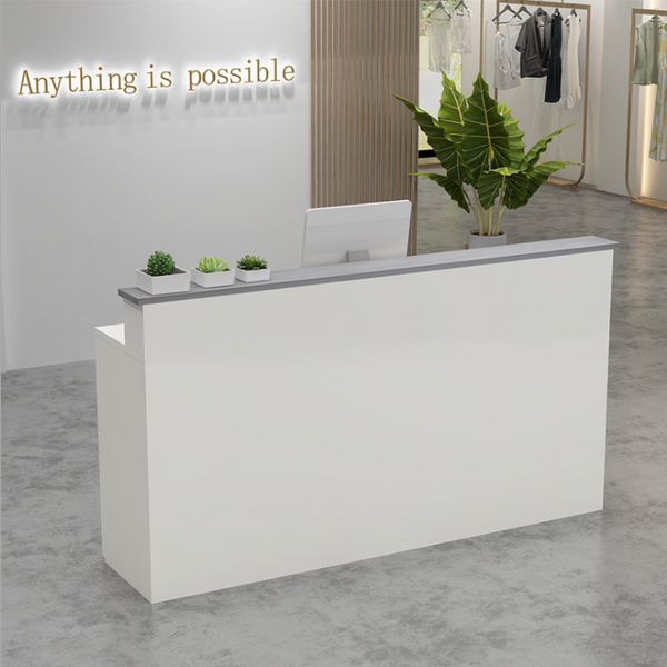 Modern Design White Clothing Store Furniture Beauty Salon Cash Reception Desk