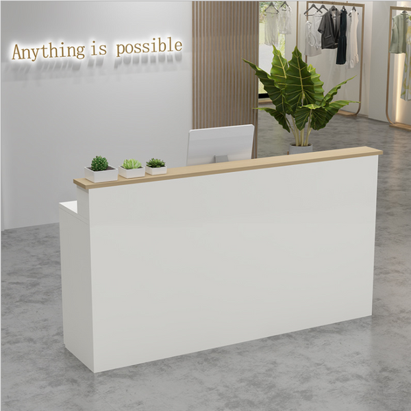 Modern Design White Clothing Store Furniture Beauty Salon Cash Reception Desk
