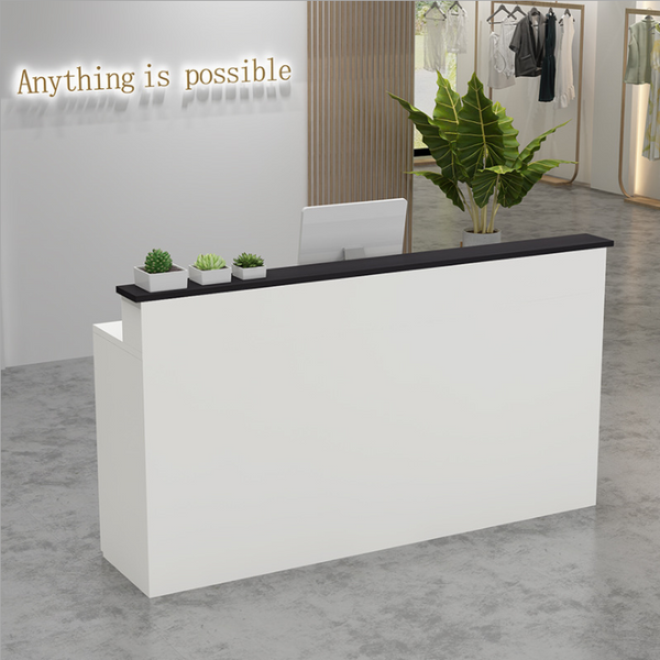 Modern Design White Clothing Store Furniture Beauty Salon Cash Reception Desk