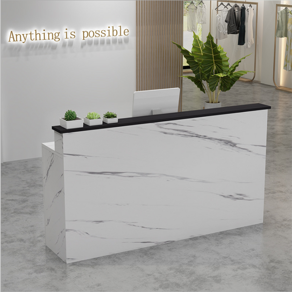 Modern Design White Clothing Store Furniture Beauty Salon Cash Reception Desk