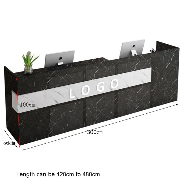 Custom Logo Store Checkout Counter Beauty Salon Front Reception Desk
