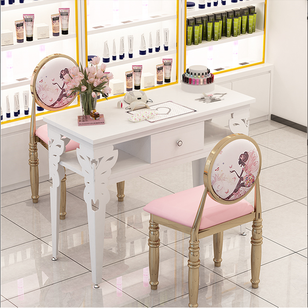 Modern Nail Salon Furniture Nail Desk Manicure Table and Chair Set