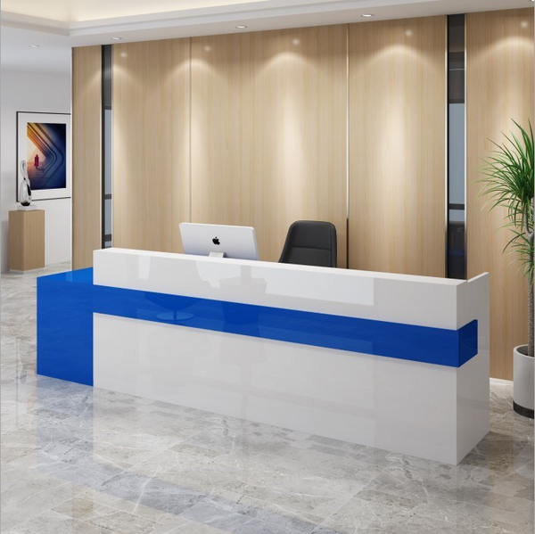 Custom Logo Store Checkout Counter Beauty Salon Front Reception Desk