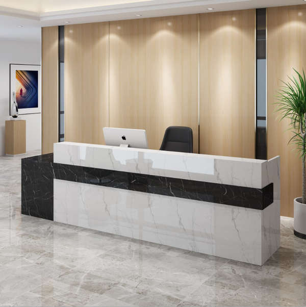 Custom Logo Store Checkout Counter Beauty Salon Front Reception Desk