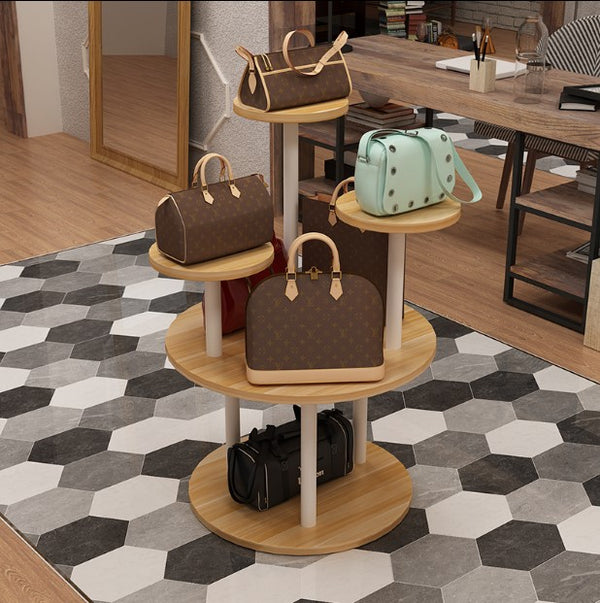 Custom Round Shoes Bag Display Stand for Shop