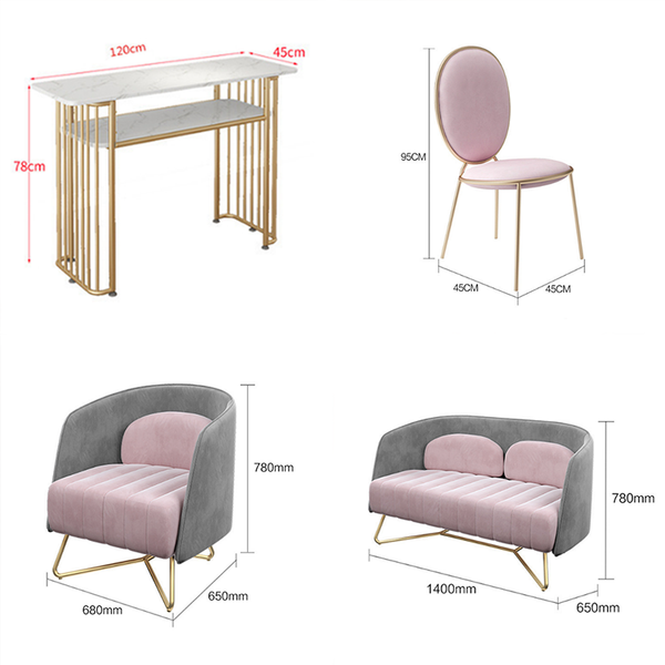Modern Nail Salon Furniture Nail Desk Manicure Table and Chair Set