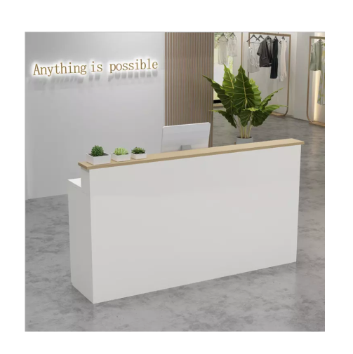Modern Design White Clothing Store Furniture Beauty Salon Cash Reception Desk