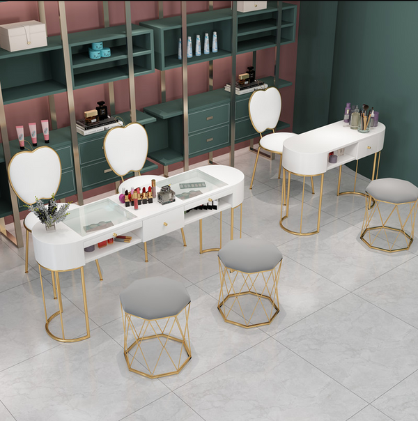 Modern Nail Salon Furniture Nail Desk Manicure Table and Chair Set