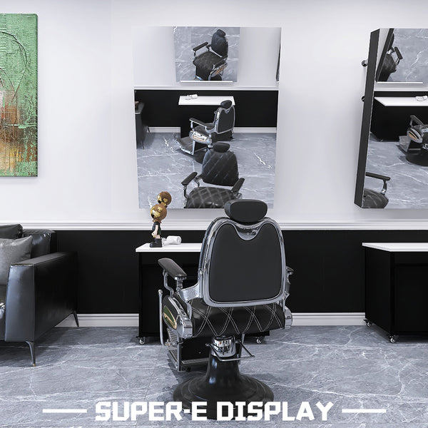 Metal Leather Hair Salon Barber Chair